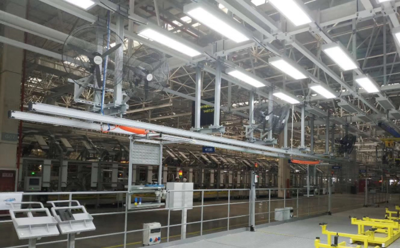 某汽車(chē)工廠(chǎng)鋁合金kbk軌道實(shí)際安裝案例